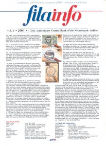 Fila info Jubileumzegels BNA juni 2003