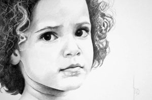 Portret van een jong meisje a